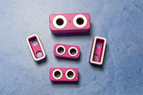 Red Custom Metallized High Alumina Ceramic Relay Brazed With Metal Ceramic Composite